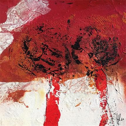 Peinture Terre brûlée 3 par Han | Tableau Abstrait Minimaliste