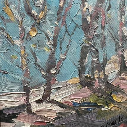 Painting First Snow by Carrillo Cindy | Painting Figurative Landscapes