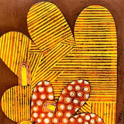 Painting Hand 1 by Ortiz Gustavo | Painting Raw art Cardboard, Gluing Portrait