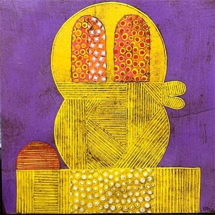 Painting Perfil 8 by Ortiz Gustavo | Painting Raw art Cardboard, Gluing Portrait