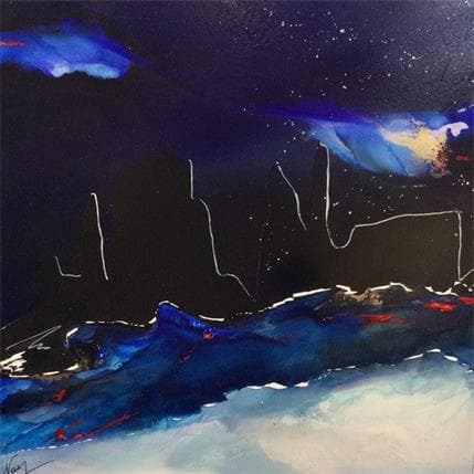 Painting C 1446 by Naen | Painting Abstract Acrylic, Cardboard Landscapes