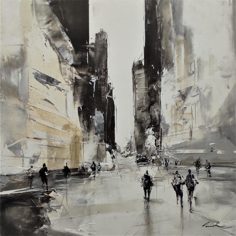 Pintura Aisance por Poumelin Richard | Pintura Figurativo Urbano Aceite