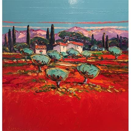 Peinture Les alpilles près de St Rémy par Corbière Liisa | Tableau Figuratif Huile Paysages
