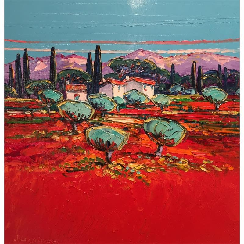 Pintura Les alpilles près de St Rémy por Corbière Liisa | Pintura Figurativo Paisajes Aceite