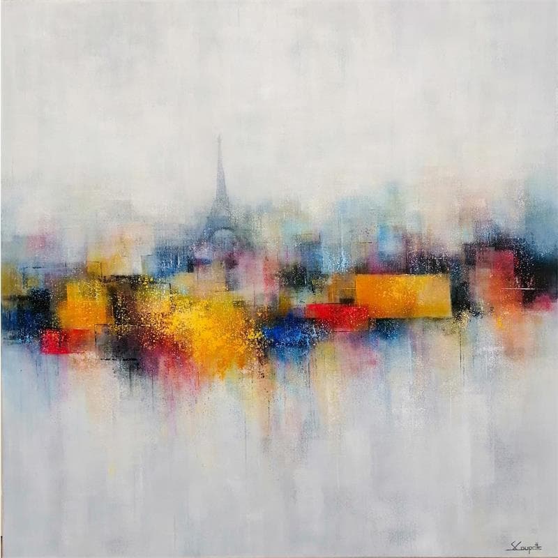 Pintura Summer in Paris por Coupette Steffi | Pintura Abstracto Paisajes Acrílico