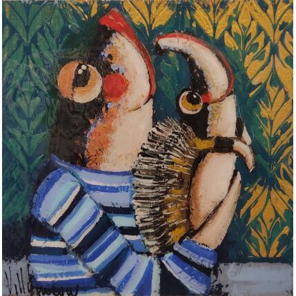 Painting Madre y hijo  by Villanueva Puigdelliura Natalia | Painting Figurative Acrylic, Resin Animals