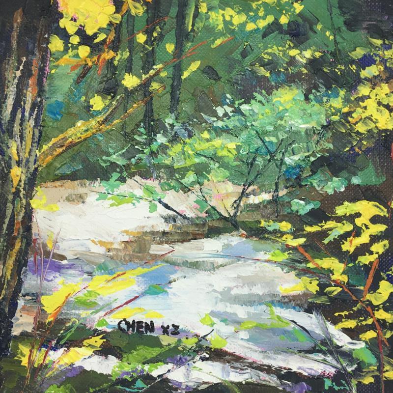 Painting Rivière by Chen Xi | Painting Figurative Landscapes Oil