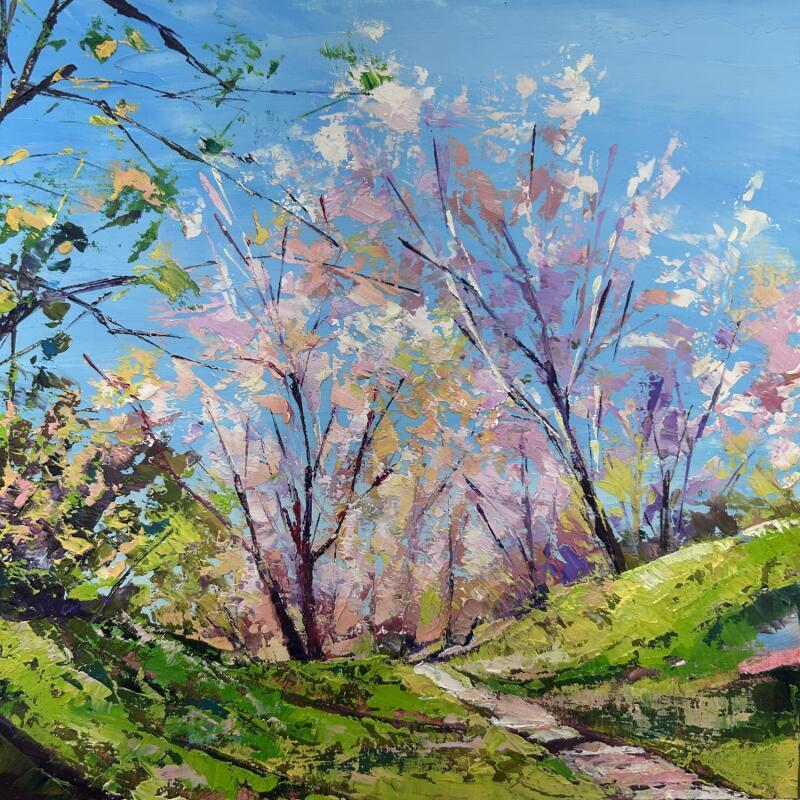 Painting Paysage printanier by Chen Xi | Painting Oil