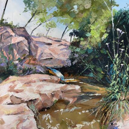 Peinture Rivière et montagne n°2 par Chen Xi | Tableau  Huile