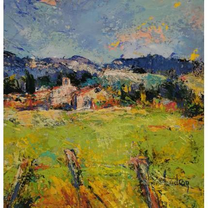 Painting Cucuron by Vaudron | Painting Figurative Gouache Landscapes, Pop icons