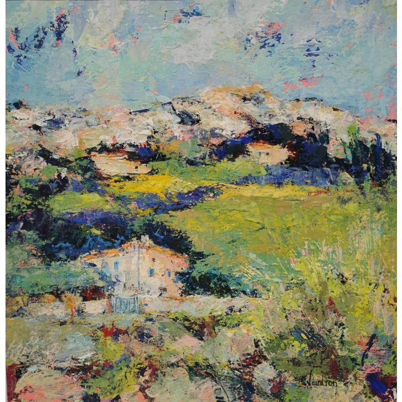 Peinture Le mas de fontenille par Vaudron | Tableau Figuratif Paysages Gouache