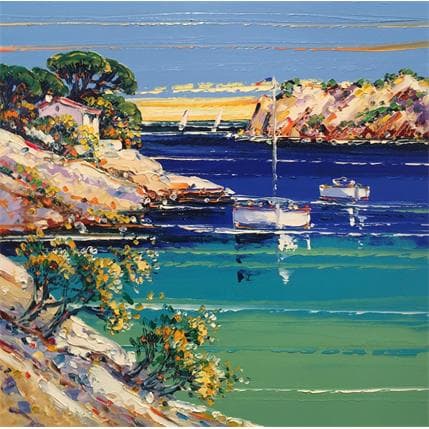 Peinture Allons-y par Corbière Liisa | Tableau Figuratif Huile Marine