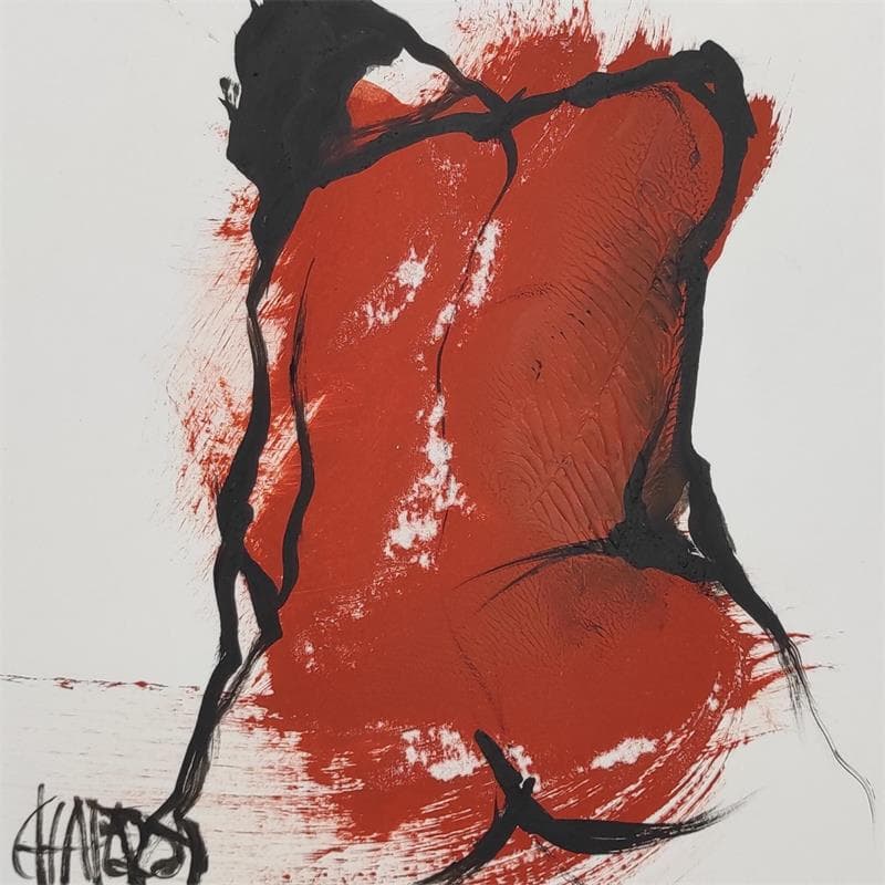 Painting Etreinte 2 by Chaperon Martine | Painting Figurative Nude Acrylic