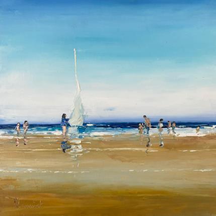 Painting Frise d'écume by Hanniet | Painting Oil