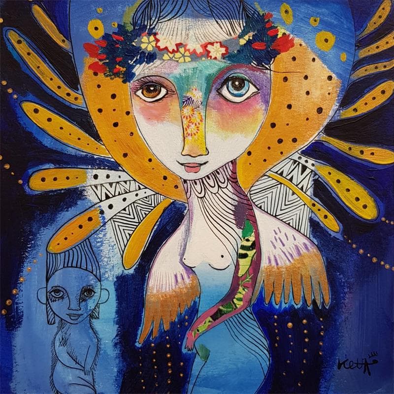 Painting Une complicité joyeuse by Ketfa Laure | Painting Acrylic