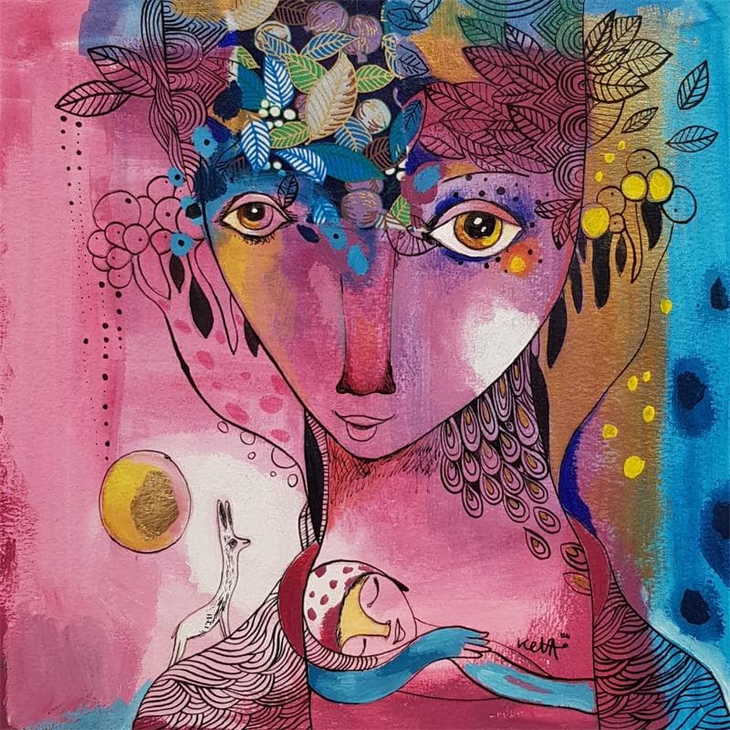 Painting Au coeur de l'instant by Ketfa Laure | Painting Acrylic