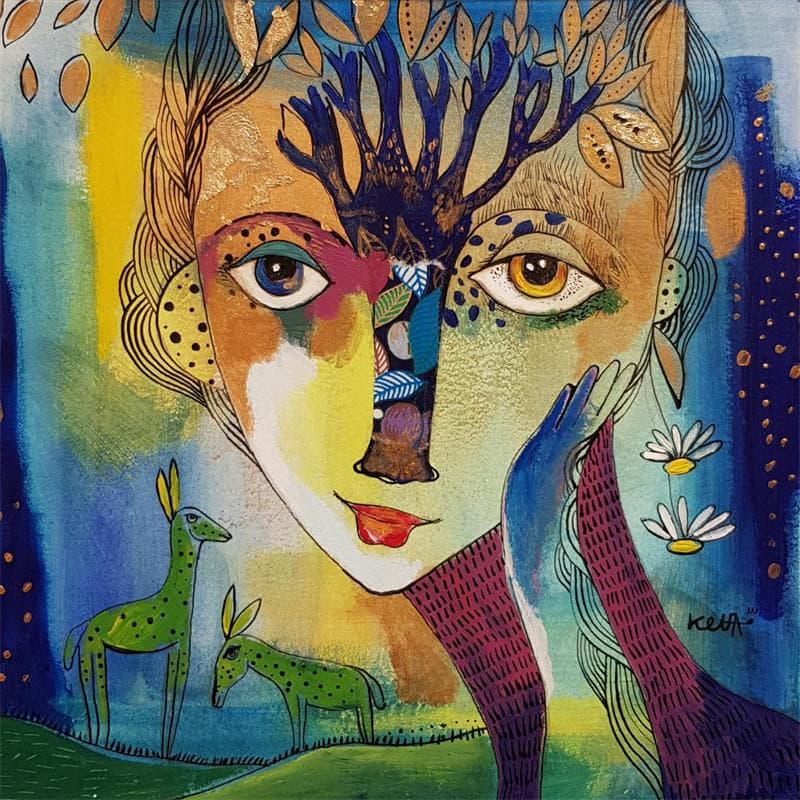 Painting Apprendre à faire silence by Ketfa Laure | Painting Acrylic