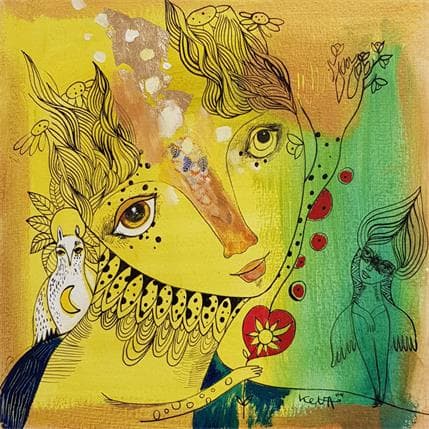 Painting Mon visage de vérité by Ketfa Laure | Painting Acrylic