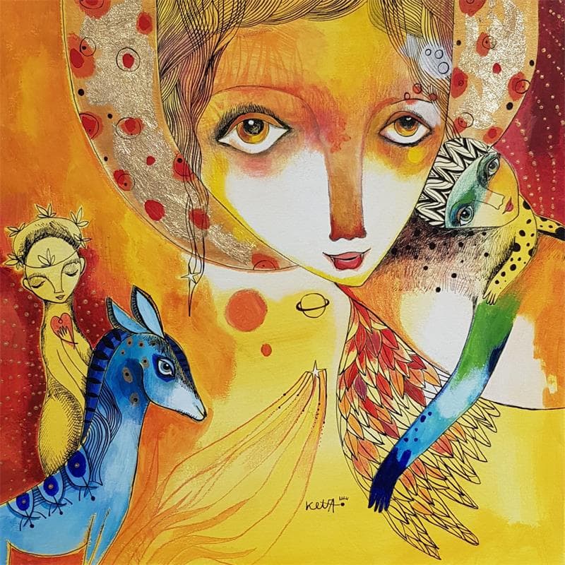 Painting La bonne étoile by Ketfa Laure | Painting Acrylic