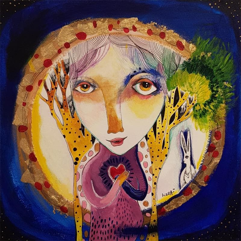 Painting Parler à son coeur by Ketfa Laure | Painting Acrylic