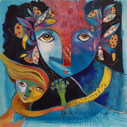 Painting Confiance by Ketfa Laure | Painting Acrylic