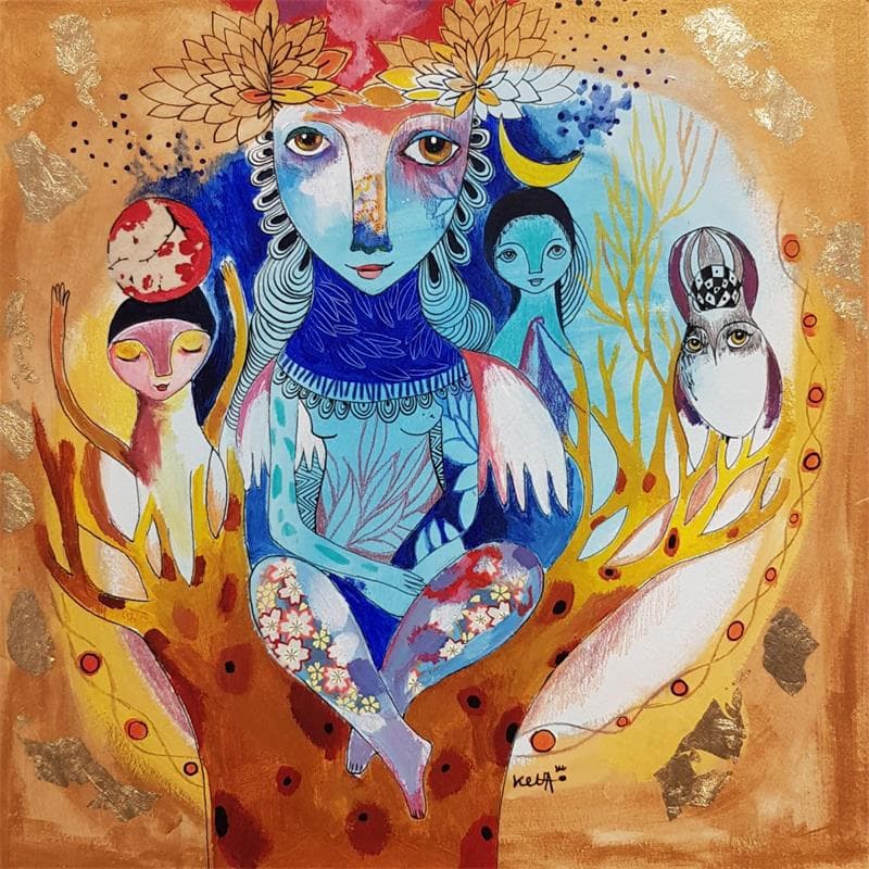 Painting Royaume de ma paix by Ketfa Laure | Painting Acrylic