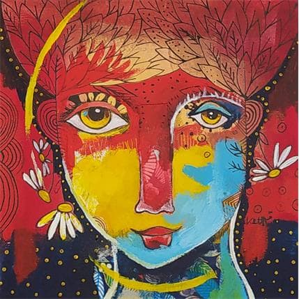 Painting Maya by Ketfa Laure | Painting Figurative Acrylic Minimalist, Pop icons