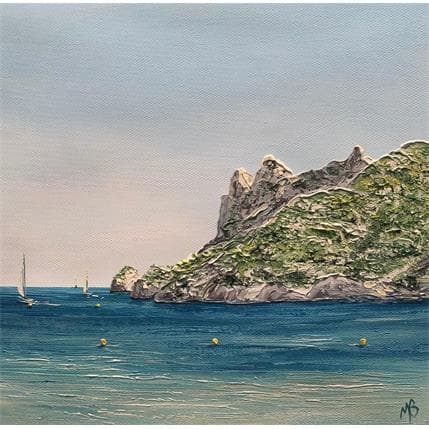 Peinture Sormiou, Marseille par Blandin Magali | Tableau Figuratif Huile Marine