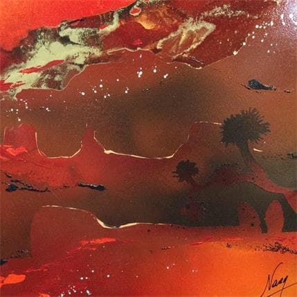 Painting C 1451 by Naen | Painting Abstract Acrylic, Cardboard Landscapes