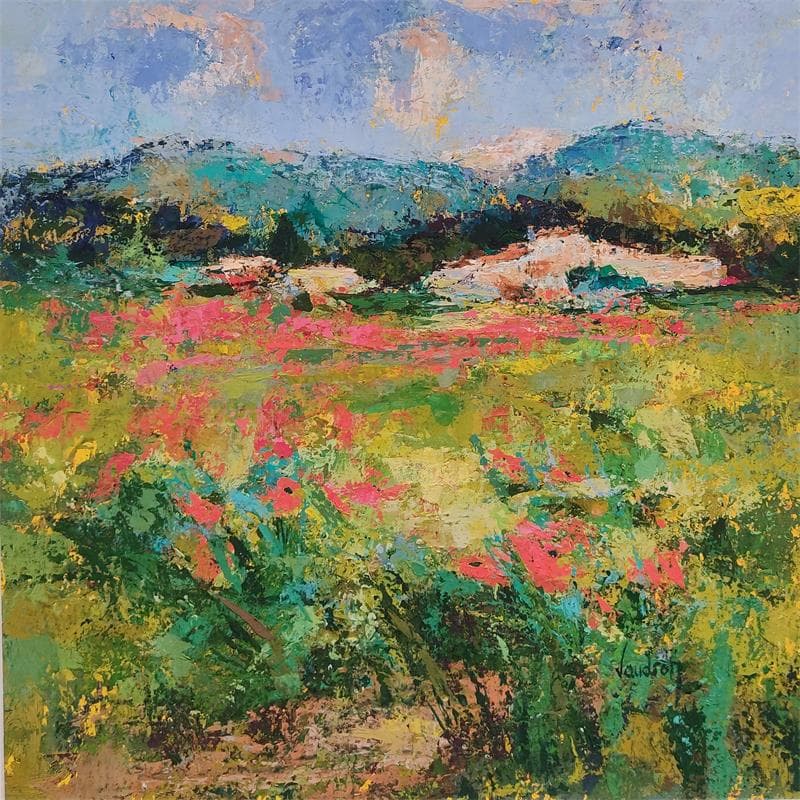 Painting De nouveau le printemps à Lourmarin by Vaudron | Painting Figurative Landscapes