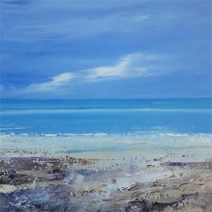 Peinture Deux petits nuages par Fièvre Véronique | Tableau Figuratif Acrylique Marine