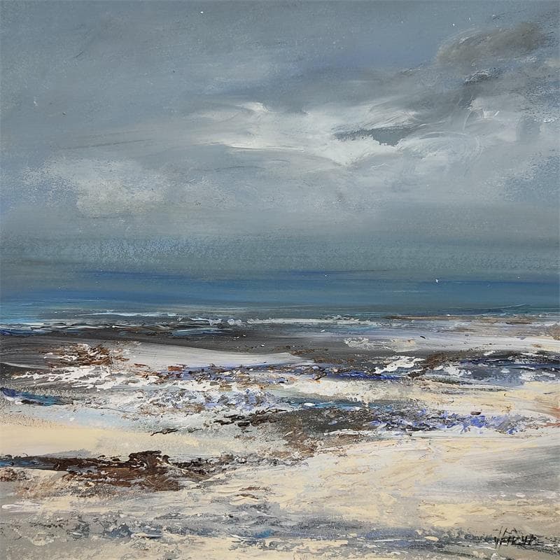 Peinture Lumière sur le sable par Fièvre Véronique | Tableau Figuratif Marine Acrylique