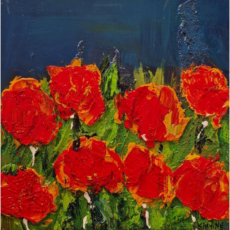 Peinture Flowers par Shahine | Tableau Huile