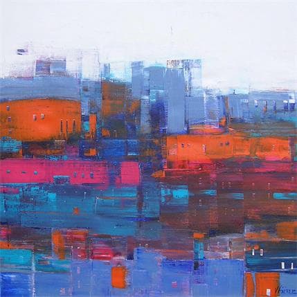 Pintura Favellas por Fièvre Véronique | Pintura Figurativo Acrílico Paisajes