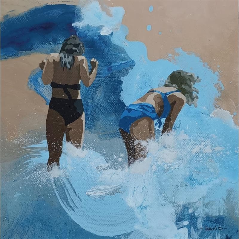 Pintura Splash féminin por Sand | Pintura Figurativo Life style Acrílico
