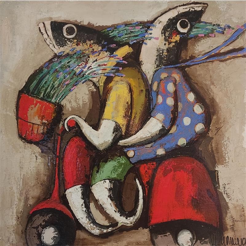 Painting Paseo by Villanueva Puigdelliura Natalia | Painting Oil