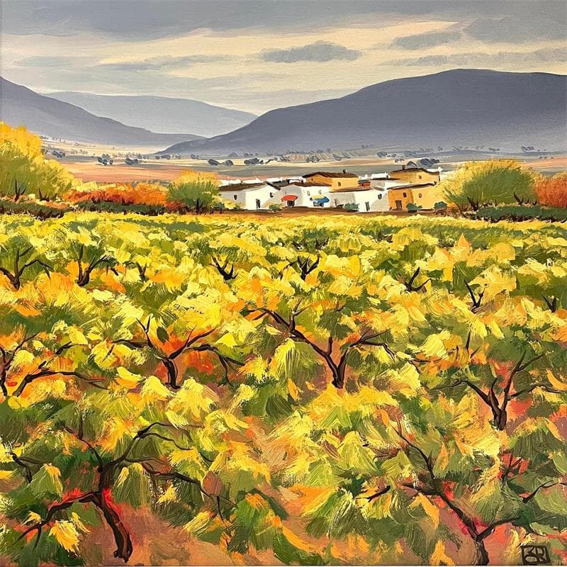 Peinture Next to the wineyards par Requena Elena | Tableau Huile