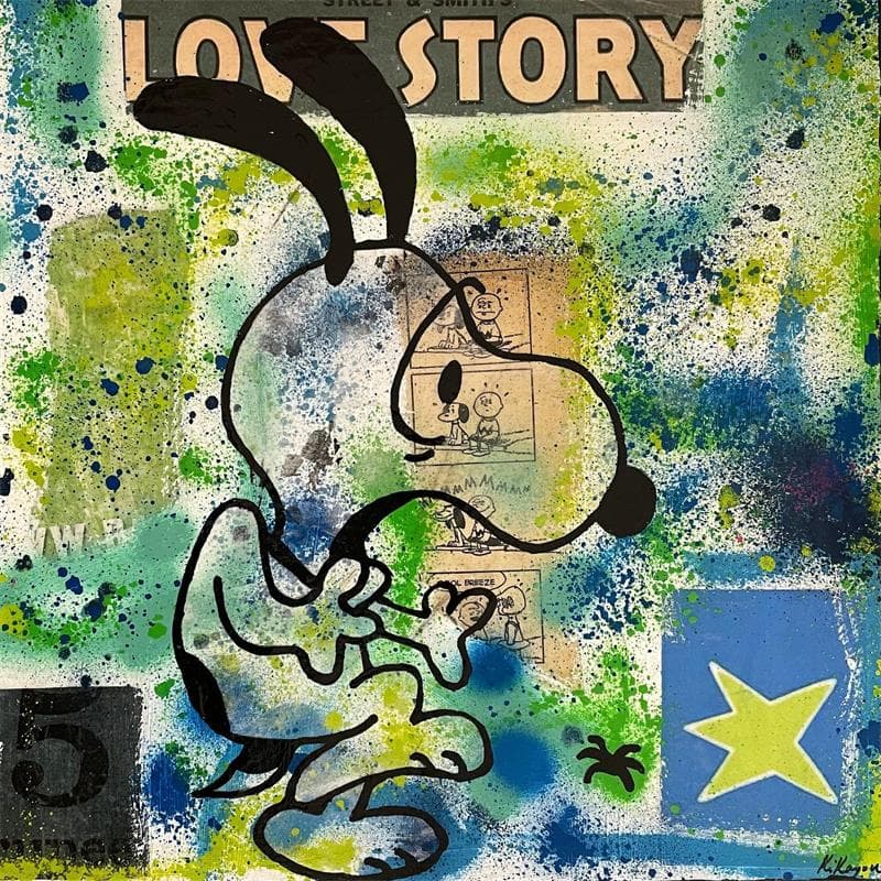 Painting Snoopy afraid by Kikayou | Painting Graffiti
