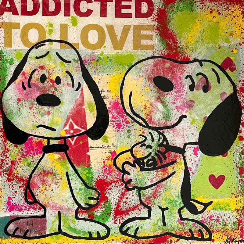 Peinture Addicted to Love par Kikayou | Tableau Graffiti