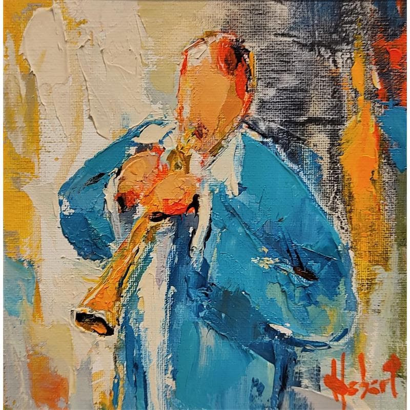 Painting A vent by Hébert Franck | Painting Figurative Marine Oil