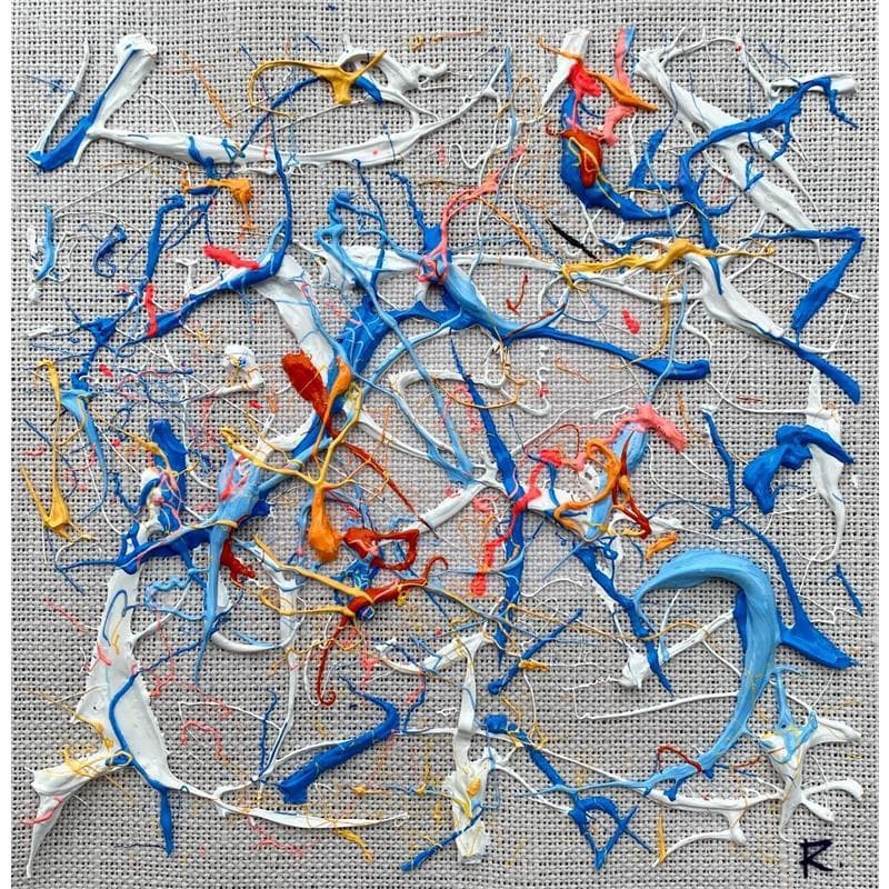 Gemälde Les partages von Cantin Rose | Gemälde Abstrakt Minimalistisch Acryl