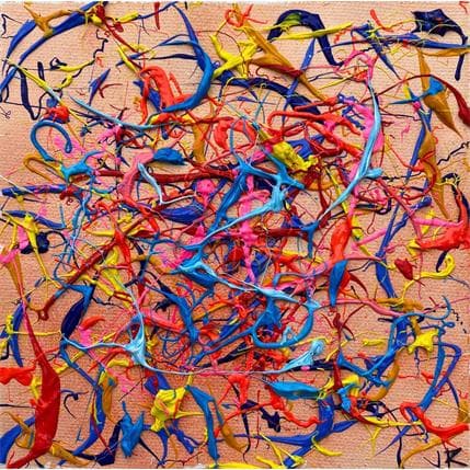 Painting Les confidences oubliées by Cantin Rose | Painting Abstract Acrylic Minimalist