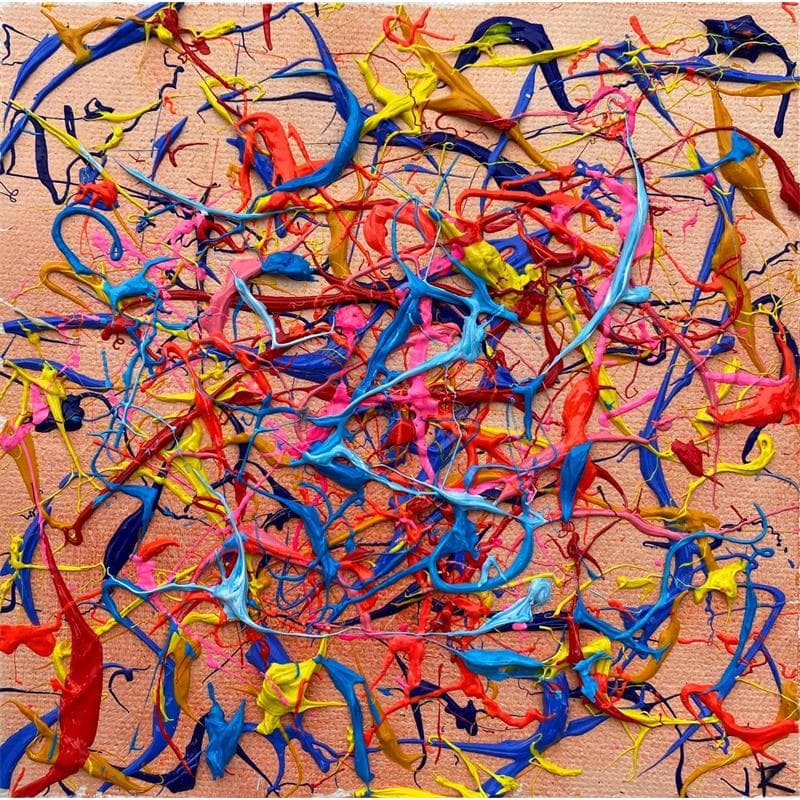 Gemälde Les confidences oubliées von Cantin Rose | Gemälde Abstrakt Minimalistisch Acryl