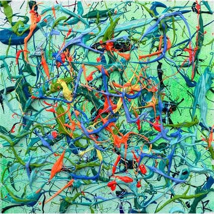 Painting Un paradis de mots by Cantin Rose | Painting Abstract Acrylic Minimalist