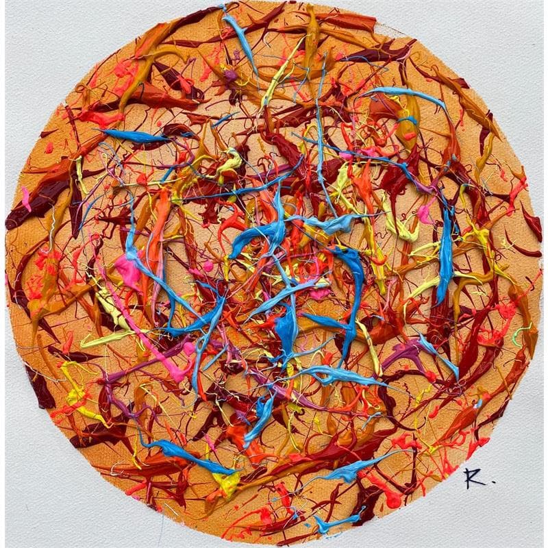 Peinture Rencontres à la mer rouge par Cantin Rose | Tableau Abstrait Minimaliste Acrylique