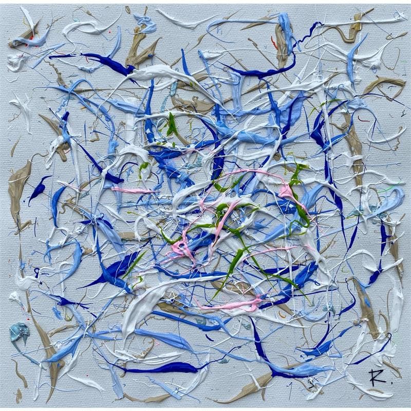 Painting Les marées by Cantin Rose | Painting Abstract Minimalist Acrylic