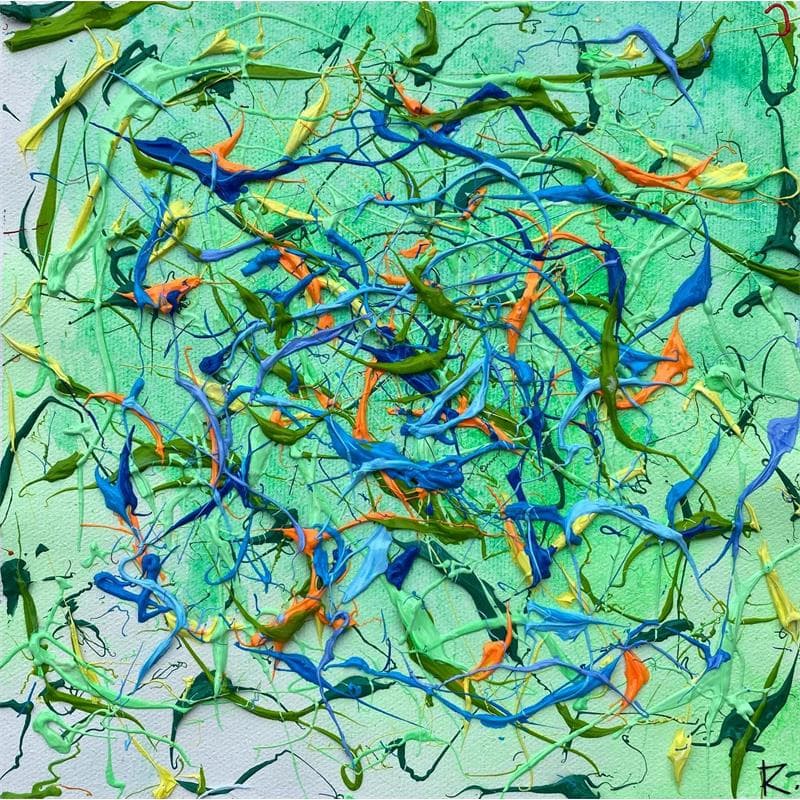 Painting Les têtes-à-têtes by Cantin Rose | Painting Abstract Minimalist Acrylic