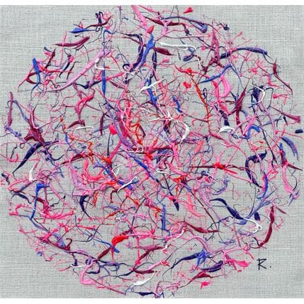 Painting La vie en rose by Cantin Rose | Painting Abstract Acrylic Minimalist