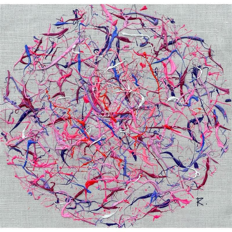 Painting La vie en rose by Cantin Rose | Painting Abstract Minimalist Acrylic