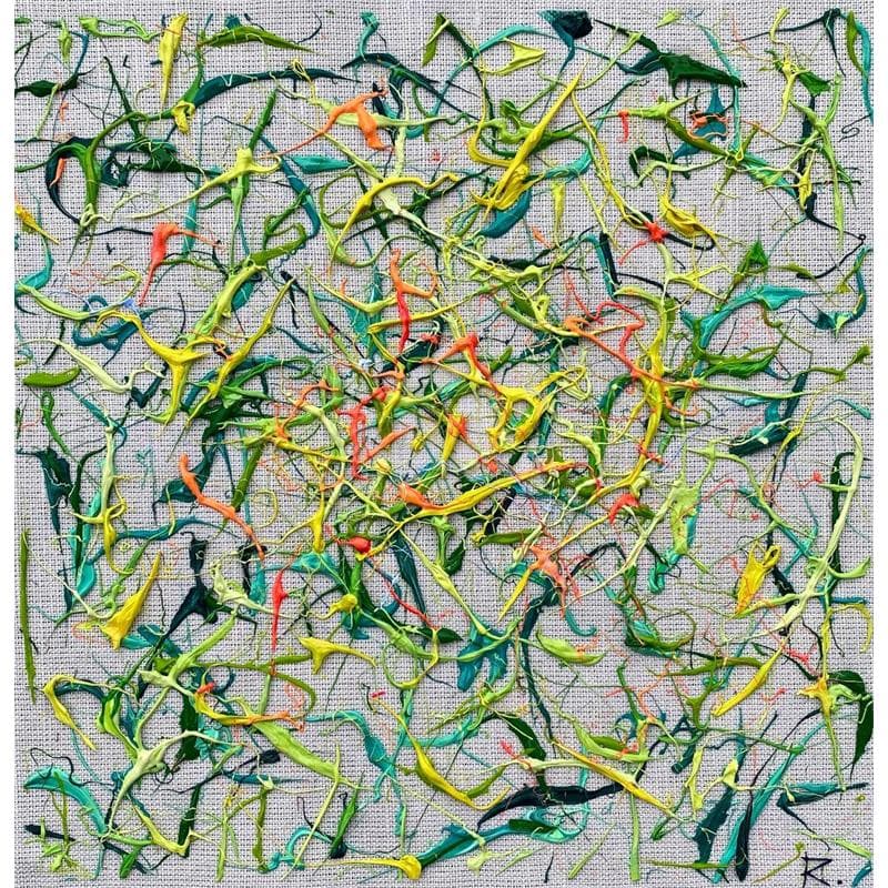 Painting Les complices by Cantin Rose | Painting Abstract Minimalist Acrylic